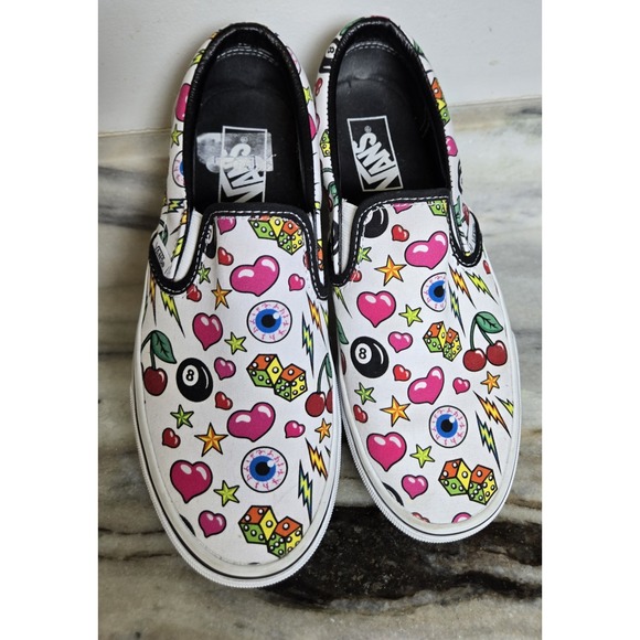 Rare Limited Ed. Unisex Vans W 8.5 M 7 Dice Cherry 8 Ball Bolt Skate Unique - Picture 3 of 10
